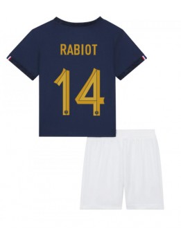 Frankrike Adrien Rabiot #14 Replika Hemmakläder Barn VM 2022 Kortärmad (+ byxor)
